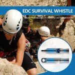 Loud Titanium Survival Whistle with Paracord