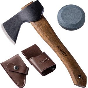 12" Hand-Forged Hatchet Axe with Sheath & Sharpener