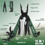 15-in-1 Stainless Steel Multitool for Emergencies