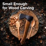 12" Hand-Forged Hatchet Axe with Sheath & Sharpener