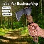 12" Hand-Forged Hatchet Axe with Sheath & Sharpener