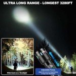 Super Bright Rechargeable LED Flashlight - 10H Battery