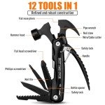 12-in-1 Hammer Multitool for Camping and Emergencies