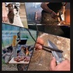 Damascus Fixed Blade Knife with Holster for Outdoors