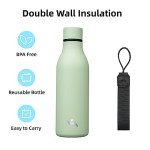 Green Stainless Steel Insulated Water Bottle 530ml