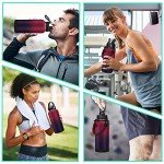 Insulated 32OZ Water Bottle with Straw & Sleeve