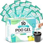 Portable Toilet Gel Pack - 50 Lemon-Scented Packets