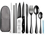 Portable Travel Utensils Set for Camping and Picnics