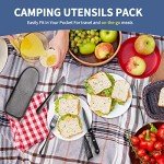Portable Travel Utensils Set for Camping and Picnics