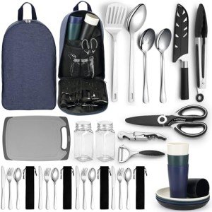 HOMQUEN Emergency Camping Gear and Cooking Set