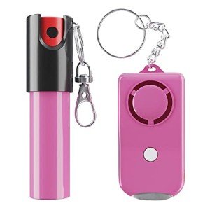 Pepper Spray and Alarm Keychain Bundle (Pink)