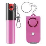 Pepper Spray and Alarm Keychain Bundle (Pink)