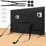 Heavy-Duty Adjustable TV Safety Straps - 2 Pack