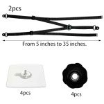 Heavy-Duty Adjustable TV Safety Straps - 2 Pack