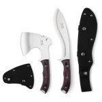 Emergency Camping Hatchet and Knife Set with Sheath
