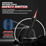 Adjustable Windproof Torch Lighter with Safety Lock