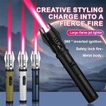 Windproof Straight Flame Lighter for Outdoors and Gifting