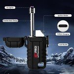 Waterproof Rechargeable Arc Lighter with Survival Whistle