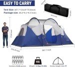 HIKERGARDEN Family Camping Tent for Emergencies