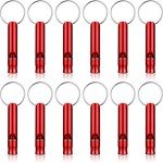 12-Pack Emergency Whistles with Keychain - Loud Safety