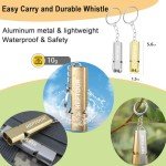 Premium Emergency Whistles with Lanyard - 2 Pack