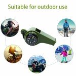 2-Pack Survival Whistle with Compass and Thermometer