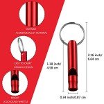 12-Pack Emergency Whistles with Keychain - Loud Safety
