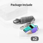 Stainless Steel Whistle Set with Lanyards - Loud Sound