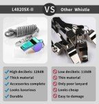 Stainless Steel Whistle Set with Lanyards - Loud Sound