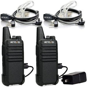 Rechargeable Mini Walkie Talkies for Emergencies (2-Pack)