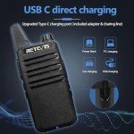 Rechargeable Mini Walkie Talkies for Emergencies (2-Pack)