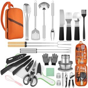45-Piece Camping Cooking Utensil Set