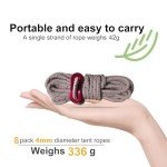 High-Reflective Guy Lines 8 Pack - Outdoor Tent Ropes