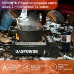 Portable Dual Fuel Camping Stove with Windblocker