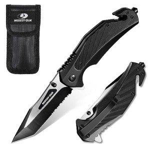 Mossy Oak Tactical Folding Knife for Emergencies