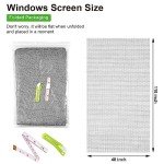 Durable Fiberglass Window Screen Repair Kit - Grey