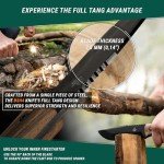 Survival Bushcraft Knife with Fire Starter Kit