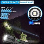 Rechargeable LED Tactical Flashlight - 2 Pack