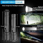 Rechargeable LED Tactical Flashlight - 2 Pack