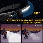 Rechargeable LED Headlamps with Motion Sensor - 2 Pack