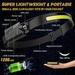 Rechargeable LED Headlamps with Motion Sensor - 2 Pack
