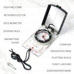 High-Precision Mirror Compass for Outdoor Navigation