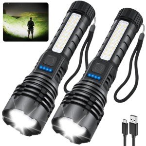 Super Bright Tactical Flashlights - 2 Pack