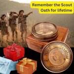 Engraved Scout Compass in Wooden Gift Box