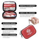 Compact 150-Piece Waterproof Mini First Aid Kit