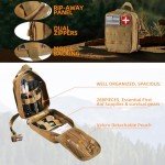 288PCS Emergency Survival First Aid Kit - Khaki