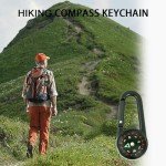 Durable Survival Compass with Keychain Attachment