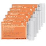Mylar Thermal Blankets Survival Kit (Pack of 6)