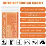 Mylar Thermal Blankets Survival Kit (Pack of 6)