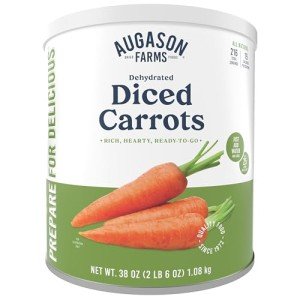 Augason Farms Dehydrated Diced Carrots, 216 Servings
